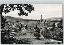 37284 W3445 Waldkappel 1956 - Foto AK Kirche Teilansicht