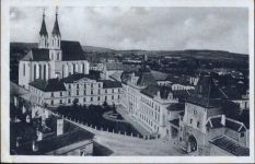 um 1930/40 - Sudeten, Kr. Hradisch, Kremsier, Stadtansicht, Kirche, Luftbild