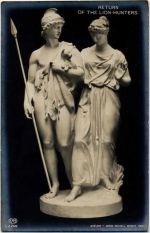 Löwen-Jäger, nackter Mann,E. A. Schwerdtfeger & Co. A.G. AKU1 E. A. Schwerdtfeger & Co. um 1906
