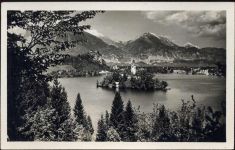 um 1950/60 - Letovisce Bled, Jugoslawien, See, Kirche AKU1