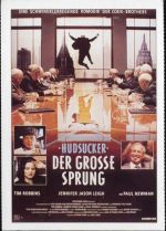 Hudsucker - Der große Sprung, rückseitig Informationen über Film und Darsteller, Druck nach Filmplakat AKU2 Filmverlag um 1995