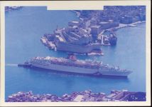 um 1970/80 - Fort St. Angelo, Passagierschiff in Grand Harbour, Malta,Poulton´s Print Shop Ltd. AKU1