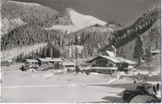 83727 W8162 Schliersee 1961 - Schliersee, Postgasthof, See Caf&eacute, St. Bernhard, schneebedeckt,H. Heckmair