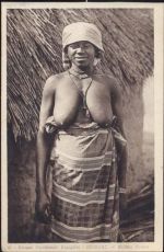 Senegalesin mit nackter Brust,Joseph Helou Schwarzafrikan. Erotik um 1920/30