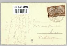 Kleines Kind steckt einen Brief ein Foto 1940 AK Briefkasten