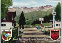 87541 W8973 Oberjoch - Deutsch Österreich Grenze Wappen Tirol