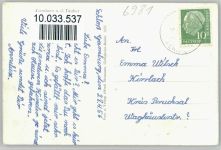 97956 W6977 Gamburg , Tauber 1956 Foto AK Kirche Schloß Teilansichten