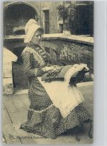 Dentelliere flamande ca 1915 AK Trachten Spitze (Klöppeln)