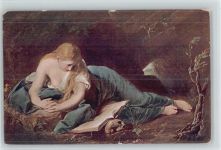 Totenschädel - Buch lesen - Büssende Magdalena - Tod Skelett