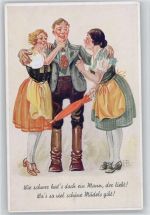 Nr. 356 Trachten - Regenschirm - Böttcher, H. Künstlerkarte