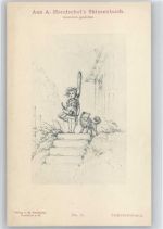 Skizzenbuch Nr. 8 - Glückshorn - Hund - "Stellvertretung" Kind Hendschel, A. Künstlerkarte