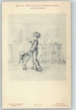 Skizzenbuch Nr. 45 - Buch lesen - "Studium mit Hindernissen" Humor Hendschel, A. Künstlerkarte