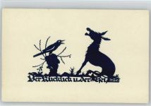 Der Kuckuck und der Esel sign Schwindt Schwindt, A. Künstlerkarte