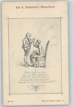 Skizzenbuch Nr. 61 - Därf ihs dirndl habn Nr. I - 1910 AK Hendschel, A. Künstlerkarte