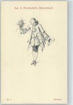 Skizzenbuch Nr. 1 - Serviteur Hendschel, A. Künstlerkarte