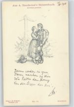 Skizzenbuch Nr. 19 - Abschied - Wandern Hendschel, A. Künstlerkarte