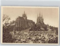 O5000 Erfurt Das schöne Deutschland Bild 102 - Dom und Severi - Markttag WHW