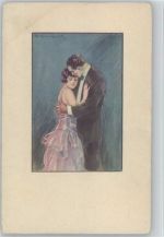 Serie 633-1 - Liebespaar - Glamour Frau Bompard, S. Künstlerkarte