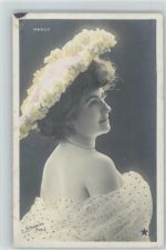 Paris Fotokunst - Hutmode - Glamour Frau Stebbing 1905 Künstlerkarte