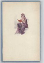 Glamour Frau - Buch lesen - Serie 512-2 AK Bompard, S. Künstlerkarte
