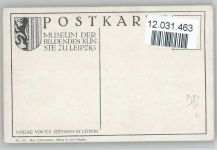 sign Max Liebermann "Mann in den Dünen mit einer Kiepe - Bauer Liebermann, M. Künstlerkarte