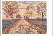 Herbstabend - Rascher Nr. 4 AK Hodler, F. Künstlerkarte