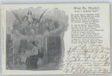 Serie Nr. 1 - Weißt du Mutter was i träumt hab - schwer krankes Kind - Gedicht Engel Tod 1899