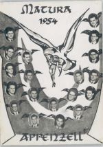Fotomontage - Schülerköpfe mit Flügel - Matura 1954 Appenzell Abitur
