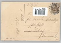 Neujahr - Mädchen steckt Brief in den Briefkasten, Postkutsche fährt vorbei Briefkasten 1915 Prägedruck