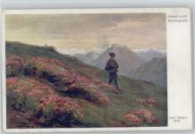Almenrausch - Jäger - Wiener Kunst Nr. 1581 Straka, J. 1919 Künstlerkarte