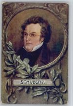 im Bilderrahmen mit Lorberblätter Schubert, F. 1912 Künstlerkarte