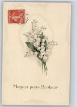Strauß - Muguet porte Bonheur - Maiglöckchen Prägedruck