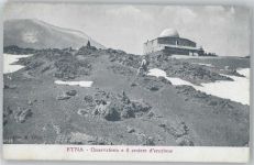 Etna Osservatorio e il cratere d eruzione Observatorium am Krater Ätna Vulkan
