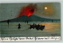 sign Cappola - Napoli - Vesuvio Eruption Vulkan 1902