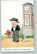 Warten - Verabredung - Standuhr Wills, J.