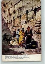 Jerusalem , die Klagemauer sign Perlberg Motiv Israel