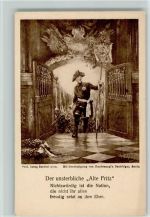 Der unsterbliche Alte Fritz - Gemälde von Schöbel Adel Friedrich der Große Künstlerkarte
