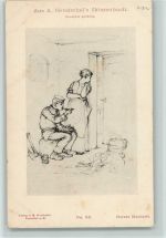 Aus Hendschels Skizzenbuch Nr. 86 AK Soldat und eine heisse Mahlzeit Rommel 1900