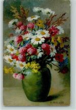 Meissner & Buch - Blumenvase mit Feldblumen Haller, A. 1915