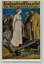Ludedorff Spende für Kriegsbeschädigte sign Wilhelm Schulz Ludendorff Künstlerkarte