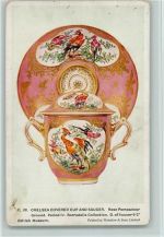 British Museum - Chelses Covered Cup and Saucer Porzellan
