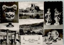 Schlangenschenkelvase 19. Jahrh. Manufaktur Meißen Porzellan