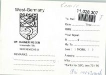 CB Radio station Schlafmütze Qsl-Karte