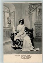 Faust Serie 79 - Gretchen am Spinnrad 1898 AK Gretchen