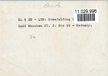 CSSR Radio DL 9 ZN Qsl-Karte