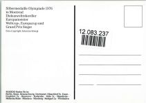 Wolfgang Schmidt Silbermedaille 1976 - Diskuswerfer Leichtathletik