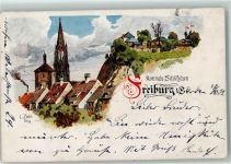 W7800 Freiburg im Breisgau Rommels Schlößchen sign Zorn Zorn L. 1899 Künstlerkarte