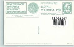 Nr. 12 - Royal Wedding 1981 AK Prinz Charles u. Diana