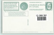 in Canada Nr. 11 AK Prinz Charles u. Diana