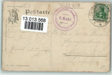 mit langem Bart und Stock grüßt tausendmal 1906 AK Rübezahl